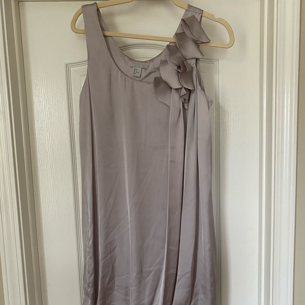 H&M silver knee length dress.